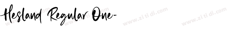 Hesland Regular One字体转换